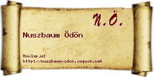 Nuszbaum Ödön névjegykártya